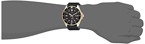 Casio Men's Diver Inspired Stainless Steel Quartz Watch with Resin Strap, Gold, 25.6