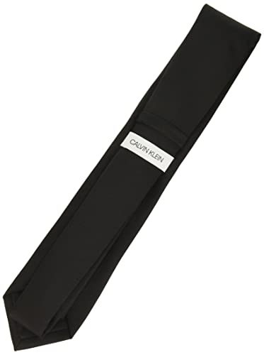 Calvin Klein Men's Black Tie, Black Solid, Regular