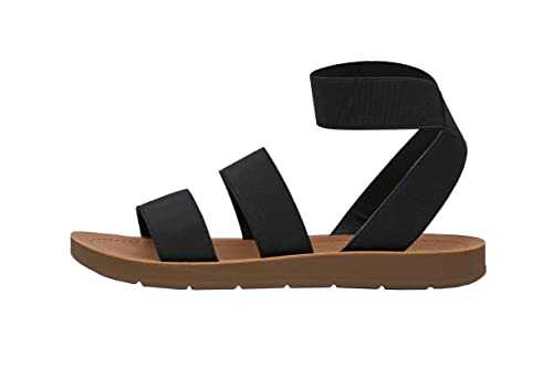 Women's Cushionaire Indego Stretch Sandal, Black 9