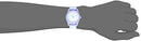 Time Machines Purple/White Sport Elastic Fabric Strap Watch