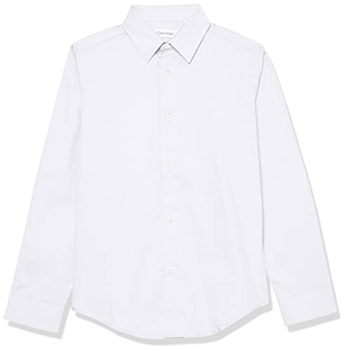 Boys' Big Long Sleeve Slim Fit Dress Shirt, Style with Buttoned Cuffs & Shirttail Hem
