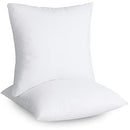 Throw Pillows Insert (Pack of 2, White) - 18 x 18 Inches Bed and Couch Pillows