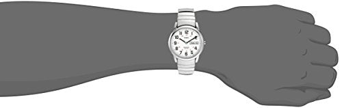 Timex Men's Easy Reader 35mm Silver-Tone Stainless Steel Expansion Band Watch