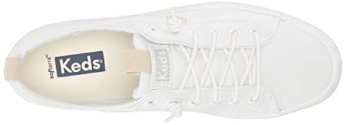 Keds Women's Core Kickback Canvas Sneaker, White, 9