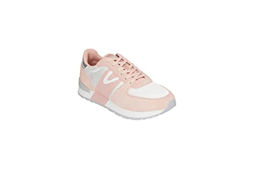 TRETORN Women's Loyola Lace Up Sneakers, Pink/Silver, 10