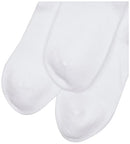 Little Girls' School Uniform Organic Cotton Seamless Turn Cuff 6 Pack, White, 10-12