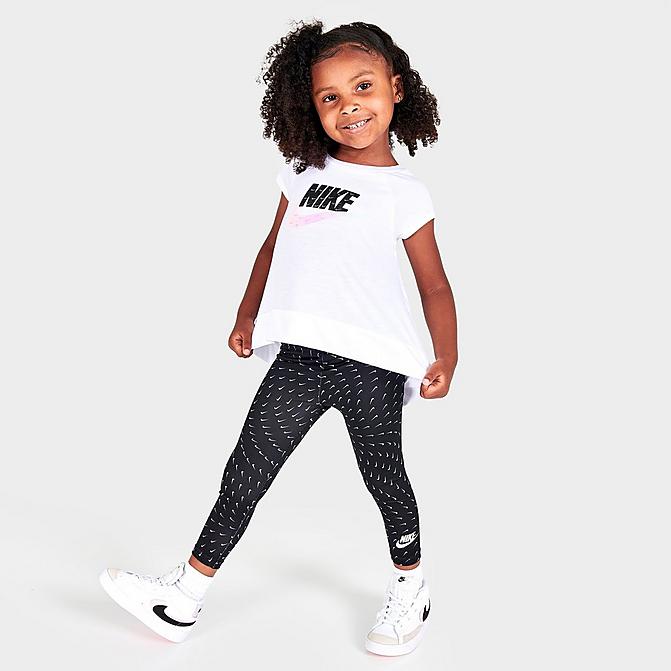 GIRLS' TODDLER NIKE SWOOSH TUNIC T-SHIRT AND LEGGINGS SET