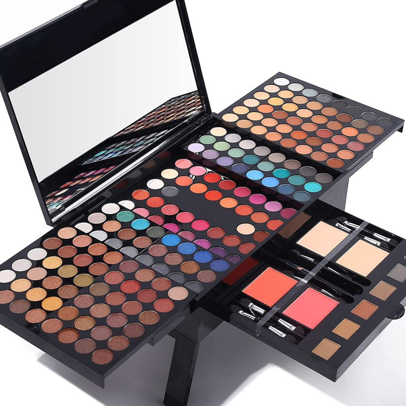 Makeup Kit with Mirror All In One Makeup Gift Set for Teens 180 Color Eyeshadow Palette