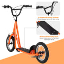 Height Adjustable Kid Kick Scooter with 12 Inch Air Filled Wheel - Orange