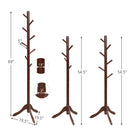 Adjustable Free Standing Wooden Coat Rack (Brown)