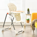 Folding Baby High Dining Chair with 6-Level Height Adjustment