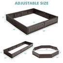 Raised Garden Bed Kit Outdoor Planter Box with Open Bottom Design and Optional Setup Shapes