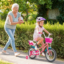 Kids Bicycle with Training Wheels and Basket for Boys and Girls Age 3-9 Years - Medium