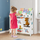 Wooden Children Storage Cabinet with Storage Bins - Rocket