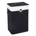 Rectangle Bamboo Hamper Laundry Basket - Brown