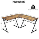 59 Inch L-Shaped Desk Corner Computer Desk with Round Corner
