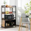 3-Tier Baker’s Rack Industrial Kitchen Microwave Oven Stand w/Storage Cabinet
