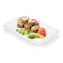 Set of 8 Pieces 8 Inch Rectangular Porcelain Platters Dessert, Appetizer, Salad Plates