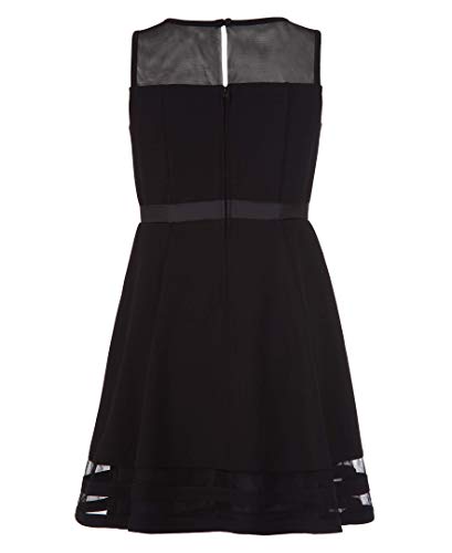 Calvin Klein Girls' Sleeveless Party Dress, Fit and Flare Silhouette, Round Neckline