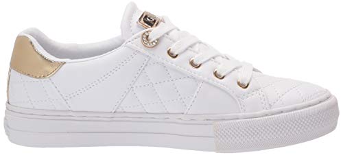 GUESS Women's LOVEN Sneaker, White, 7