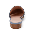 Womens Pointed Toe Mules Flats Cutout Backless Chunky Heels Slides Sandals