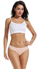 Seamless Thongs for Women No Show Thong Underwear Women 5-10 Pack (Medium)