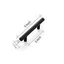 30 Pack | 5 Inch Cabinet Pulls Matte Black Stainless Steel Kitchen Drawer Pulls Cabinet