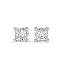 Certified 2.0 Cttw Near Colorless Square Princess Diamond Earrings