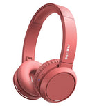 On-Ear Wireless Headphones with 32mm Drivers & BASS Boost on-Demand, Red