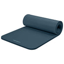 Yoga Mat 1" Thick w/Nylon Strap for Men & Women - Non Slip Exercise Mat