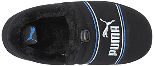 Moccasin Slipper, Black-Glacial B, 4 US Unisex Big Kid