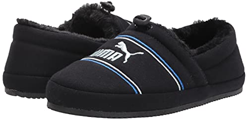 Moccasin Slipper, Black-Glacial B, 4 US Unisex Big Kid