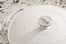 Enameled Cast Iron Casserole With Steel Knob and Loop Handles, 3.6 Quart