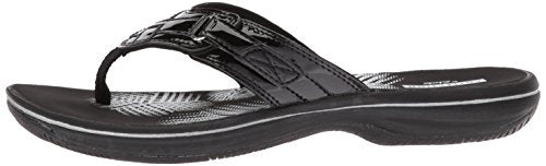 Women's Breeze Sea Flip-Flop, Black Synthetic Patent