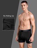 Mens Stretch Boxer Briefs Soft Cotton Open Fly Underwear Pack of 5 Small