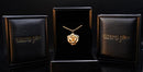 24k Gold Dipped Rose Necklace for Women - Real Rose Pendant Necklace - Gold Ladies
