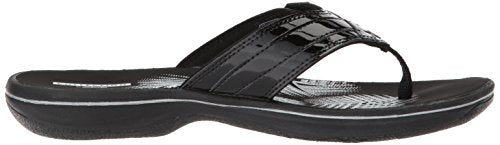 Women's Breeze Sea Flip-Flop, Black Synthetic Patent