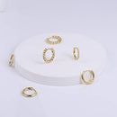 3 Pairs Small Huggie Hoop Earrings Set 14K Gold Hypoallergenic Lightweight Huggie