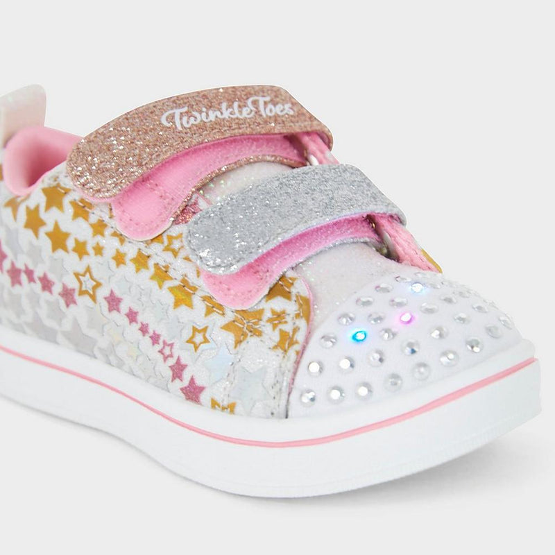 GIRLS' TODDLER SKECHERS TWINKLE TOES - SPARKLE RAYZ STAR BLAST CASUAL SHOES