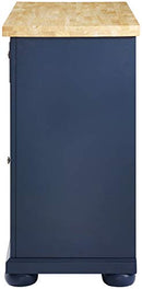 Crosley Furniture Madison Kitchen Island with Butcher Block Top, Navy