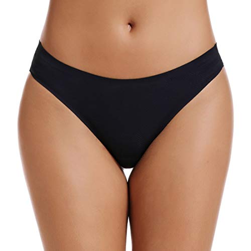 5/10 Pack Low Waist Seamless Thongs for Women No Show Thong Sexy Breathable  Underwear