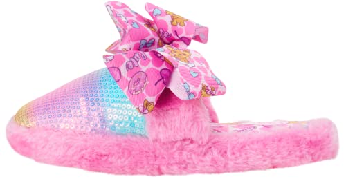 Girls' Slippers - Plush Fuzzy Slippers with Signature Bow (Toddler/Little Girl)