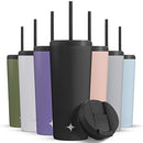 Triple Insulated 20oz Tumbler with Lid and Straw (2 Each) Vacuum Double Wall Stainless