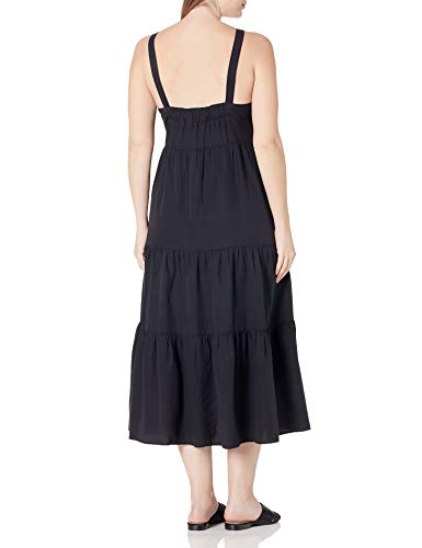 Women's Britt Tiered Maxi Tent Dress, Off-Black, S