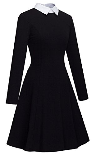 Women's Doll Collar Wear to Work Swing A-Line Party Casual Dress