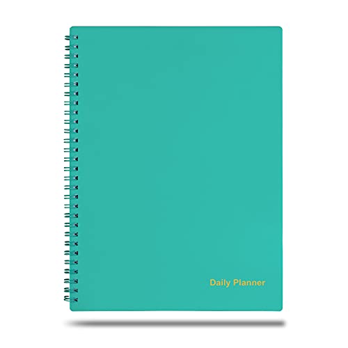 To Do List Notebook, Daily Planner Undated - Hourly Planner, 7.6"x10.2"96 Pages,Green