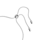 Heart Bracelet with White Crystals, Infinity Symbol and Heart Intertwined on a Rhodium