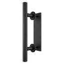 Heavy Duty 12" Pull and Flush Barn Door Handle Set, Large Rustic Two-Side Design,