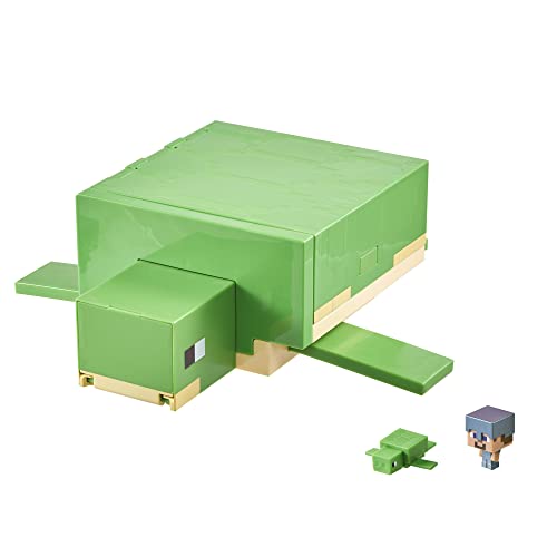 Minecraft Transforming Turtle Hideout, Authentic Pixelated Video-Game Role Play