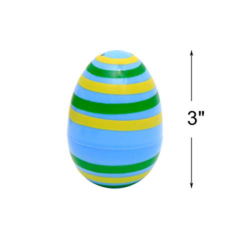 30 Pcs Printed Jumbo Plastic Eggs for Easter Egg Hunt Event, Party Favor